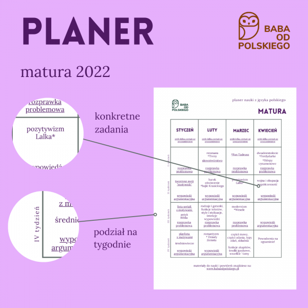 BILET na PLANER 2022 - matura