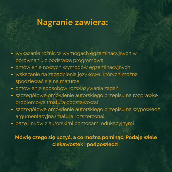 WEBINAR  PRZEZNACZONY DLA ZDAJĄCYCH MATURĘ 2021 - Baba od polskiego - obrazek 3