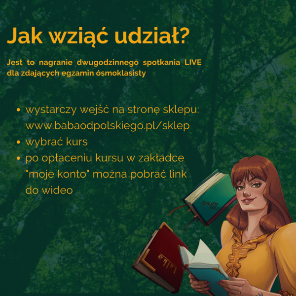 WEBINAR DLA ZDAJĄCYCH EGZAMIN ÓSMOKLASISTY 2021 - Baba od polskiego - obrazek 3