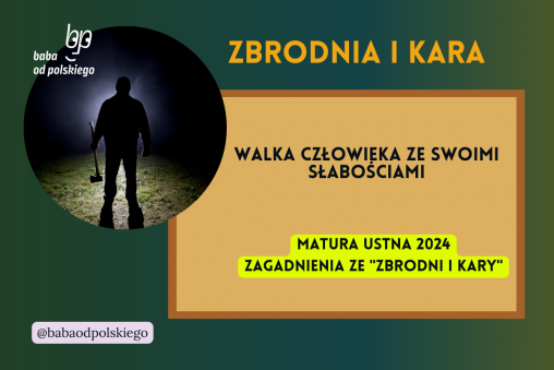 Walka człowieka ze swoimi słabościami Zbrodnia i kara matura ustna 2024 pytania jawne CKE opracowanie pytania zagadnienia Baba od polskiego Fiodor Dostojewski