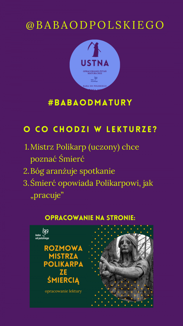 Rozmowa Mistrza Polikarpa ze Śmiercią – streszczenie i omówienie - Baba