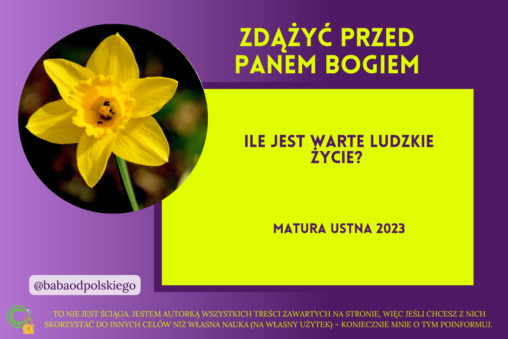 Ile jest warte ludzkie życie matura ustna 2023 Zdążyć przed Panem Bogiem Hanna Krall Marek Edelman powstanie opracowanie pytania jawne PDF