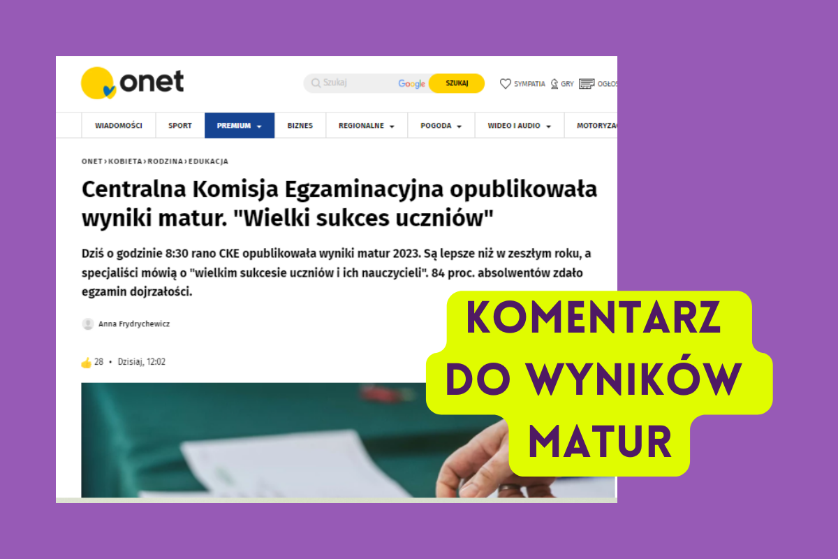 Onet: Komentarz Do Wyników Matur - Baba Od Polskiego