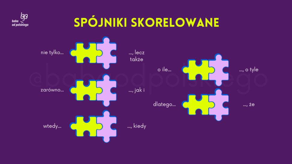 spójniki skorelowane