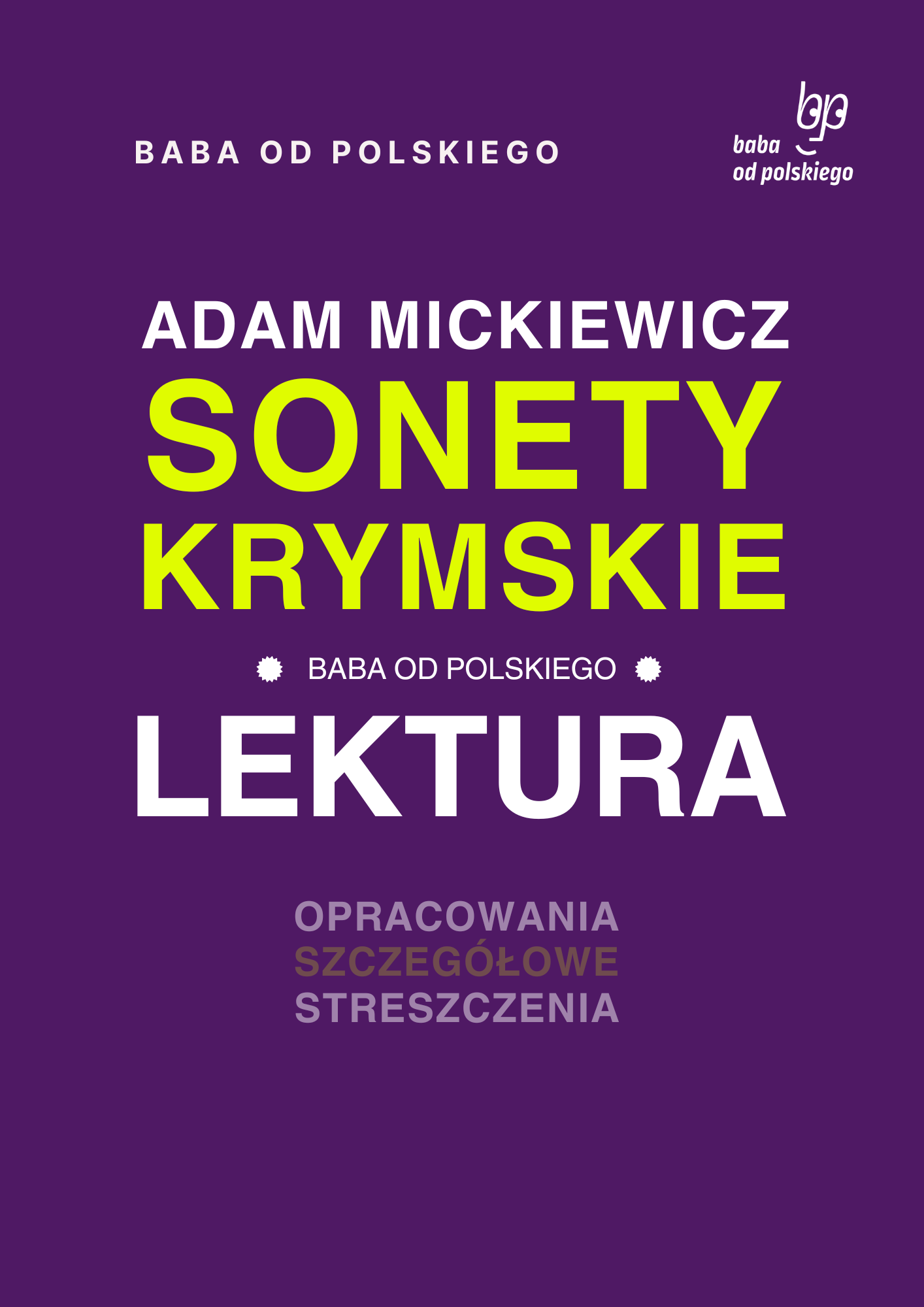 Sonety krymskie opracowanie