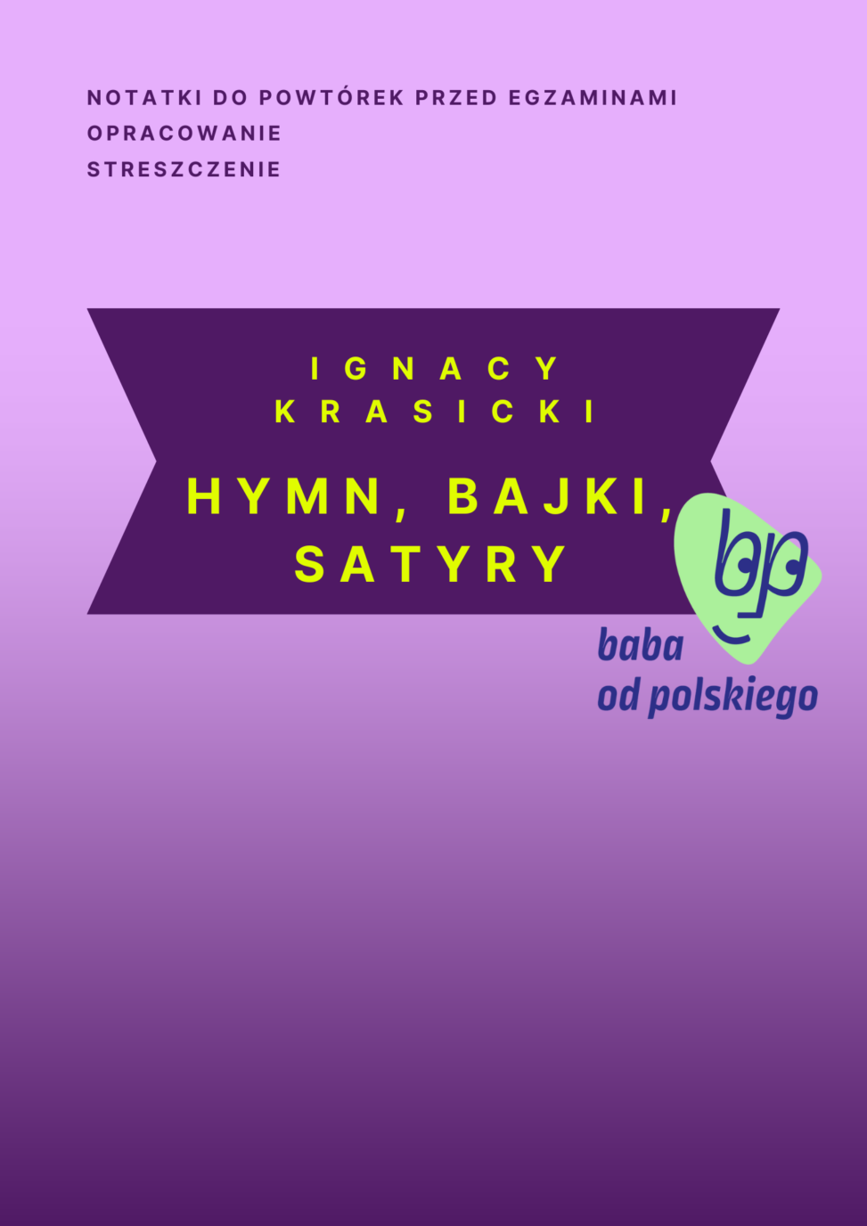 Matura ustna – zagadnienia z satyr Ignacego Krasickiego z omówieniem