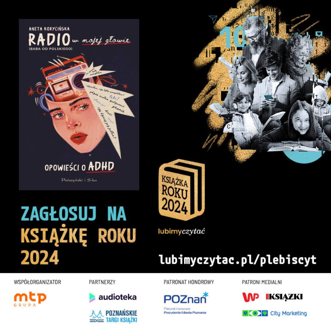 Głosuj na Książkę Roku – „Radio w mojej głowie. Opowieści o ADHD”