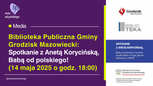 spotkanie autorskie Aneta Korycińska Grodzisk Mazowiecki