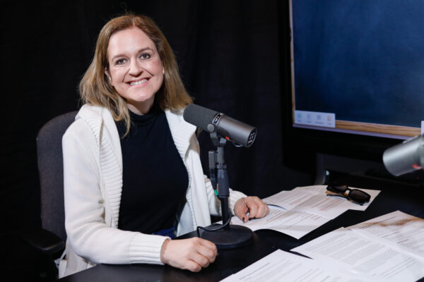 Warszawa, 21.05.2025, Studio S4 O-1, Audycja Matura po godzinach, n.z. Magdalena Witkiewicz, fot. Piotr Podlewski / Polskie Radio