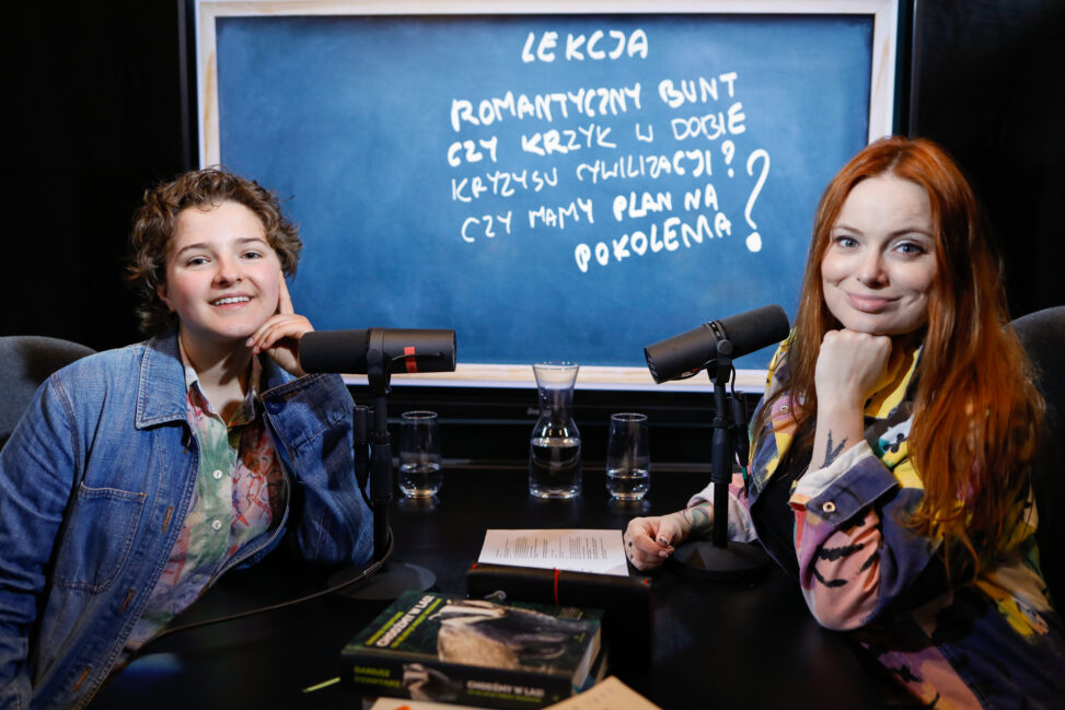 Warszawa, 28.05.2025, Studio S11 O-1, Audycja Matura po godzinach, n.z. Dominika Lasota, Aneta Korycinska Baba od polskiego, fot. Piotr Podlewski / Polskie Radio