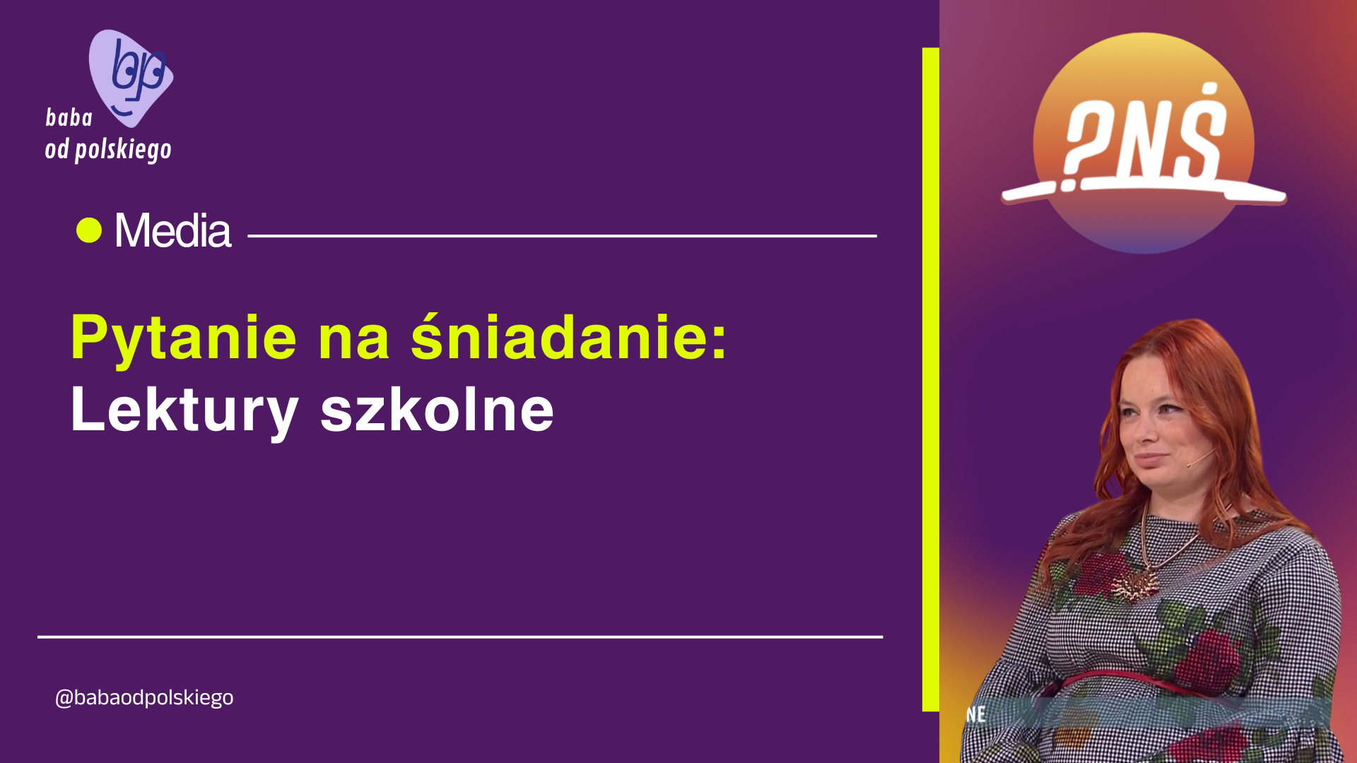 Pytanie na Śniadanie: lektury szkolne