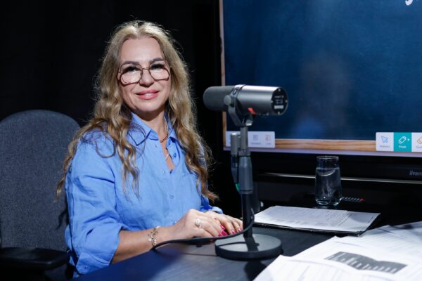 Warszawa, 21.05.2025, Studio S4 O-1, Audycja Matura po godzinach, n.z. Anna Wileczek, fot. Piotr Podlewski / Polskie Radio