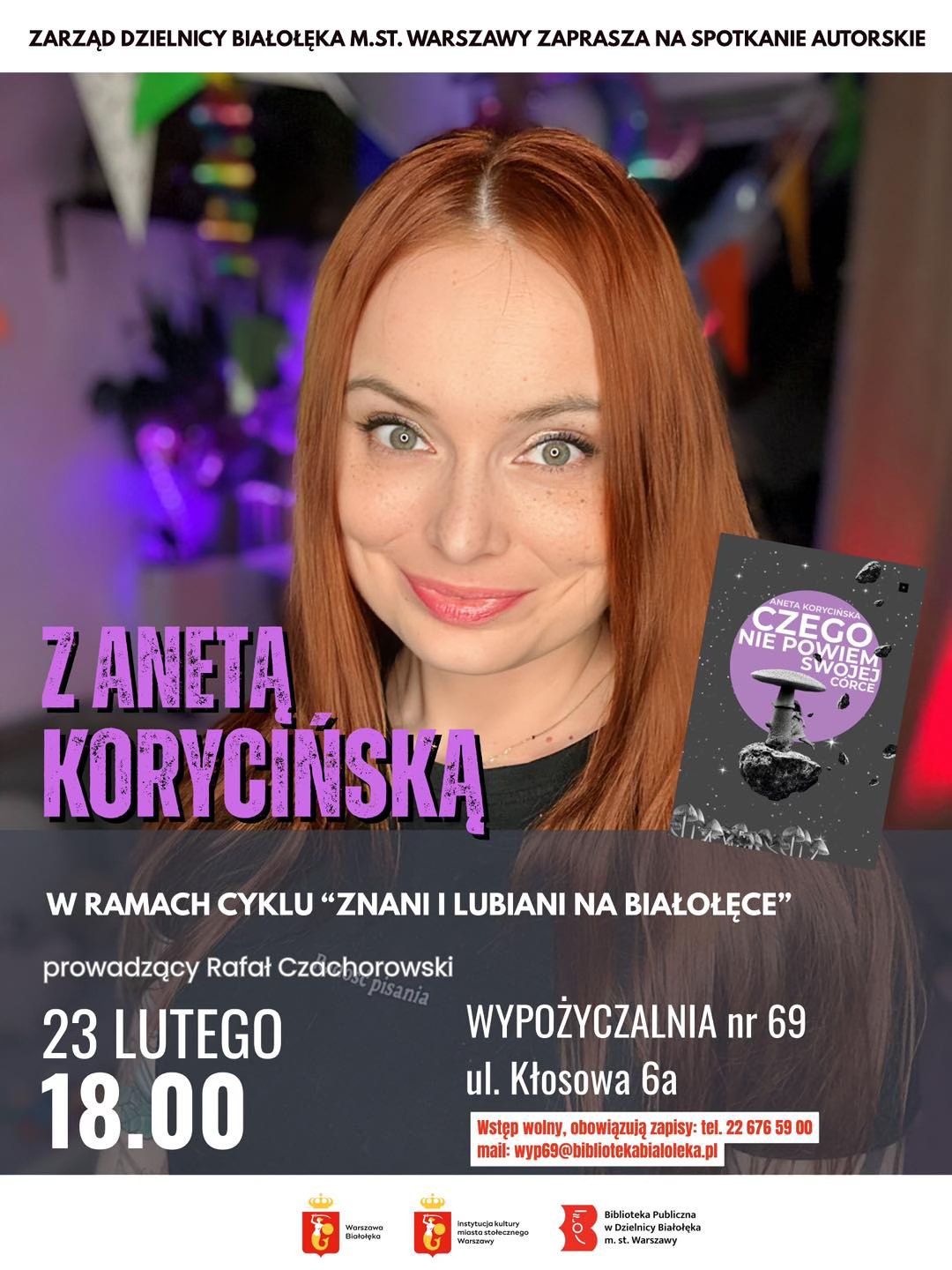 Spotkanie autorskie w cyklu „Znani i lubiani na Białołęce” / 23.02 o godz. 18