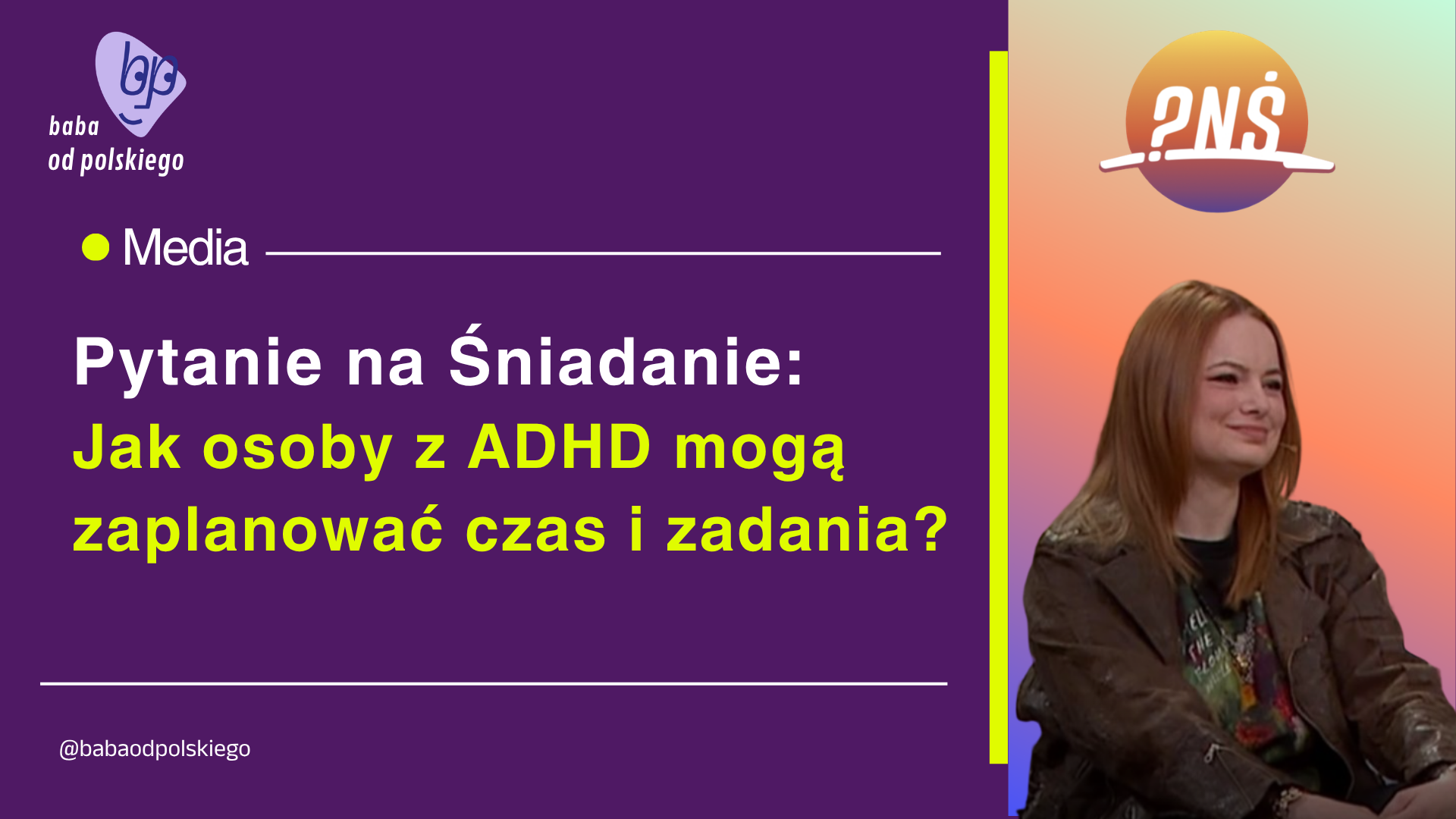 Pytanie na Śniadanie: Jak osoby z ADHD mogą zaplanować czas i zadania?