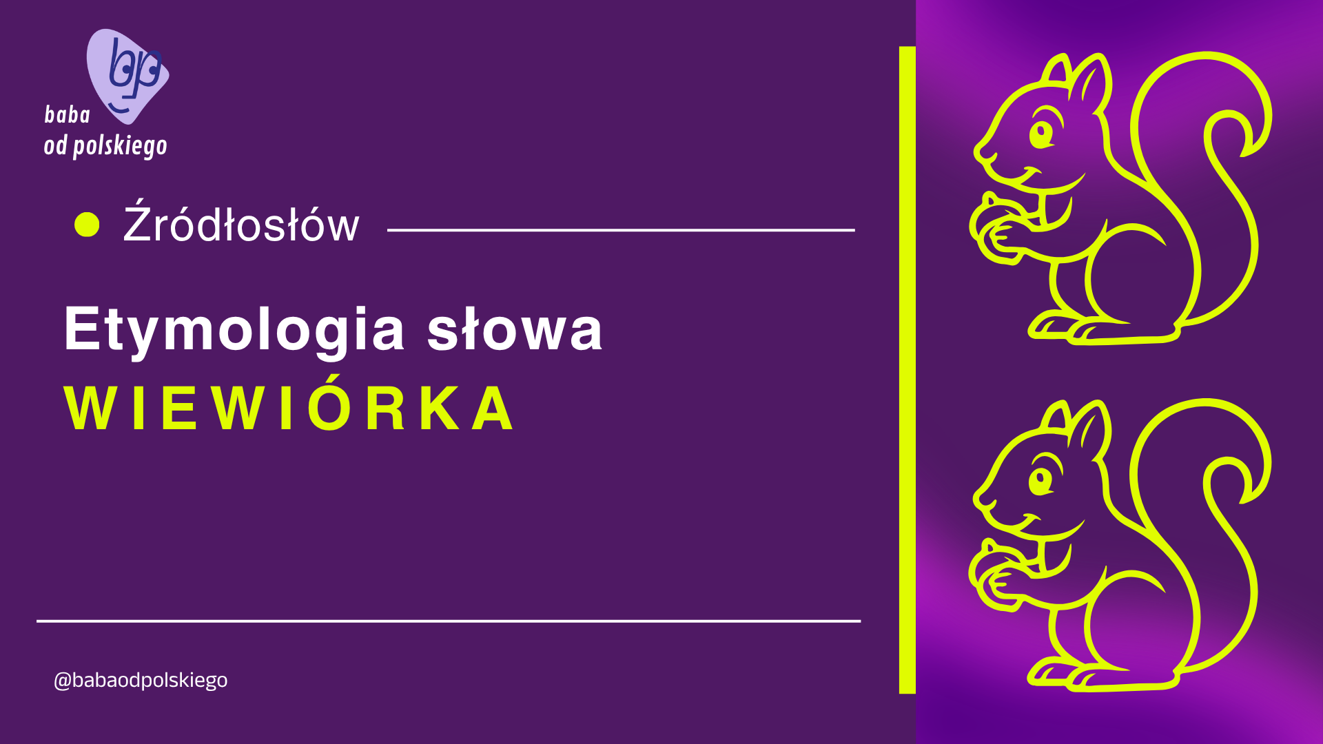 Źródłosłów: etymologia słowa wiewiórka