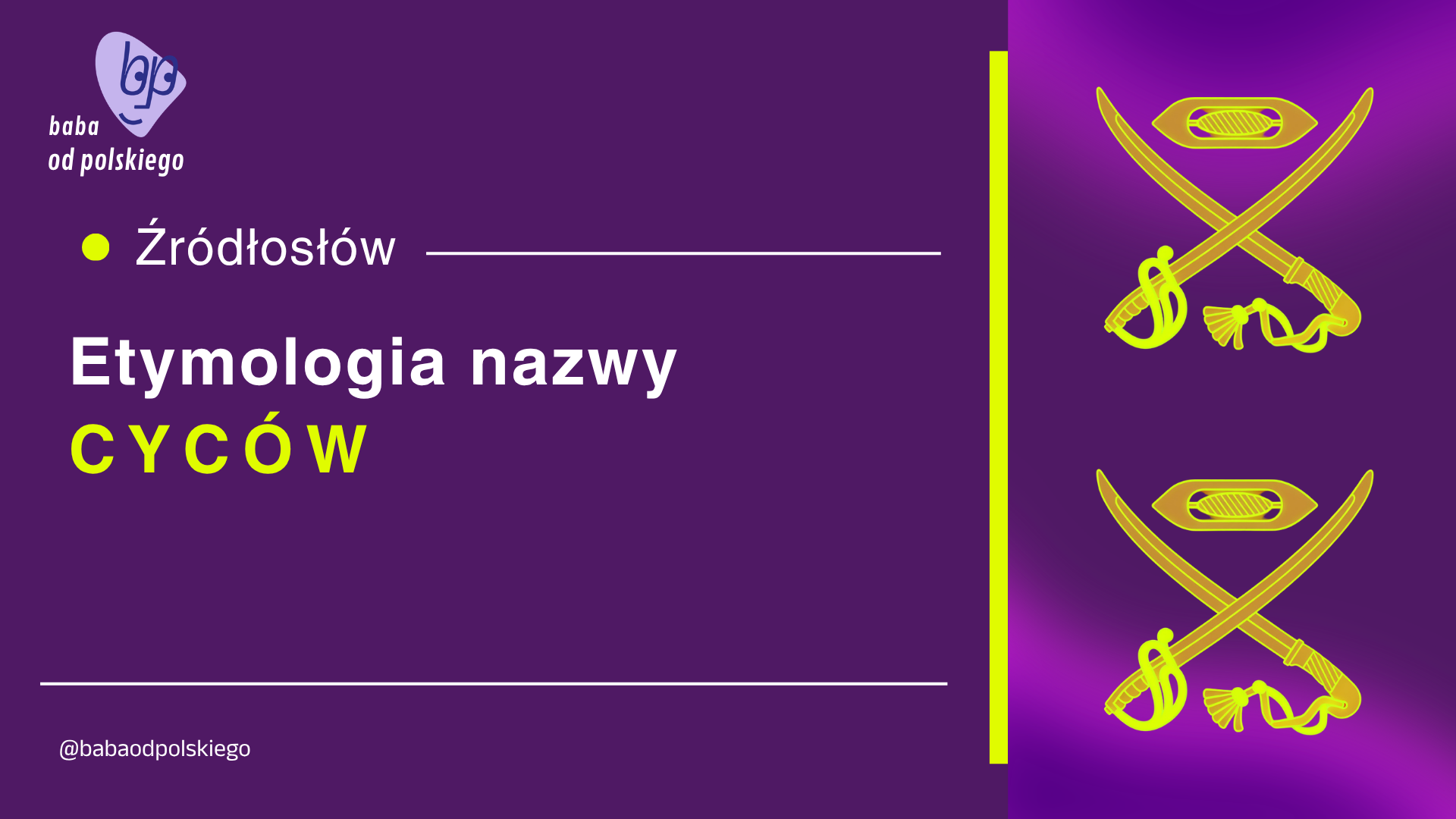 Źródłosłów: etymologia nazwy Cyców