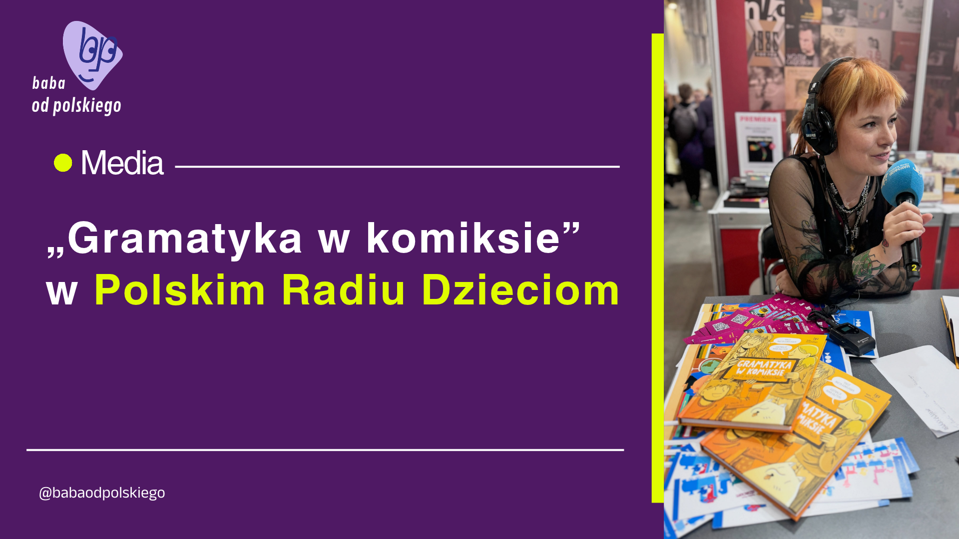 „Gramatyka w komiksie” w Polskim Radiu Dzieciom